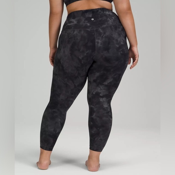 Lululemon Align High-Rise Pant 25" Leggings in Diamond Dye Pitch Grey, Size 14 - Picture 3 of 14